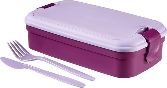 Curver Lunch&Go Lunchbox - Paars - met Bestek - 0.5L - BPA-vrij