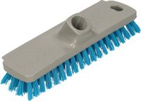 Buemag brosse à récurer - gris/bleu - plastique recyclé - 22 x 6,5 x 7 cm
