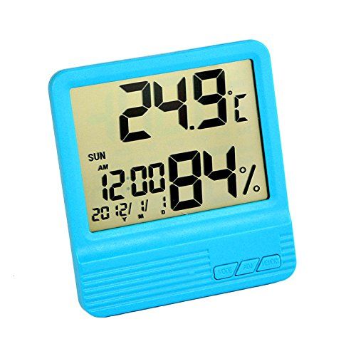 Szaerfa Digitale thermometer, hygrometer, voor binnen, met kalender voor slaapkamer en keuken