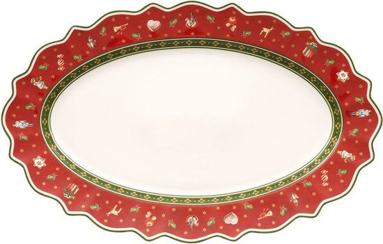 Villeroy & Boch Toy's Delight Serveerschaal Ovaal - 52 x 35 cm - Rood - Kerst