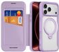 Dux Ducis Skin X Pro Étui Convient pour Apple iPhone 18 Pro / 17 Pro - Compatible avec MagSafe / Qi2 - Étui portefeuille avec porte-cartes - Support bague 360° - Violet