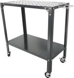 Relaxdays Mobiele lastafel - 91,5x88x46 cm - met wielen - staal - grijs