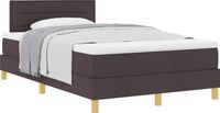 vidaXL Boxspringbed met kussens, donkerbruin, 120 x 190 cm, gestoffeerd