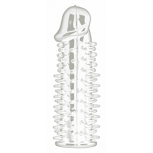 Shots Toys Realistic Spikey Penis Extension Transparent