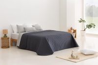 Todocama Fijne sprei met sterdesign, 100% microvezel, 250 x 260 cm, donkergrijs