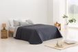Todocama Fijne sprei met sterdesign, 100% microvezel, 250 x 260 cm, donkergrijs
