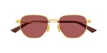 Bottega Veneta BV1301S Lunettes de soleil unisexe doré carrées marron 52mm