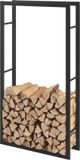 en.casa H.T. Trade Service GmbH & Co. KG Stalen brandhoutrek houtopslag zwart 80x150x25 cm