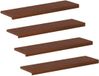 vidaXL - Trap - Tread - 4 - st - 90 - x - 30 - x - 2 - cm - Donkerbruin - Massief - Eikenhout