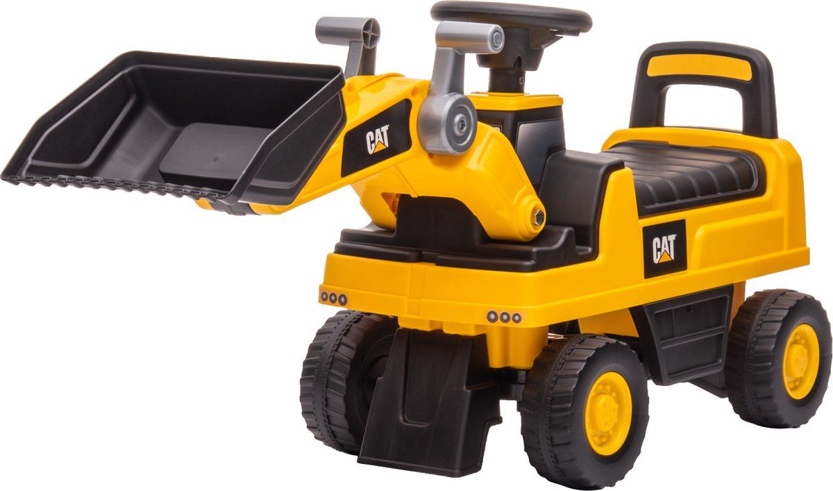 Eco Toys CAT Shovel Loopauto 663 - Zwart/Geel
