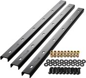 Sotech Noklijsten 3 stuks U-vormig staal zwart 60 x 4 x 2 cm
