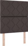 vidaXL Hoofdbord Donkerbruin Stof 80 cm