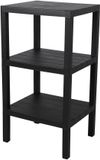 Urban Living Opbergrek 3-laags - zwart - kunststof - 39 x 33 x 72 cm