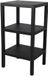 Urban Living Opbergrek 3-laags - zwart - kunststof - 39 x 33 x 72 cm