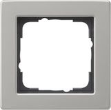 Gira E2 Afdekraam schakelmateriaal - 021133 - E26ZY - Roestvaststaal (RVS) - Mat - 1-voudig frame