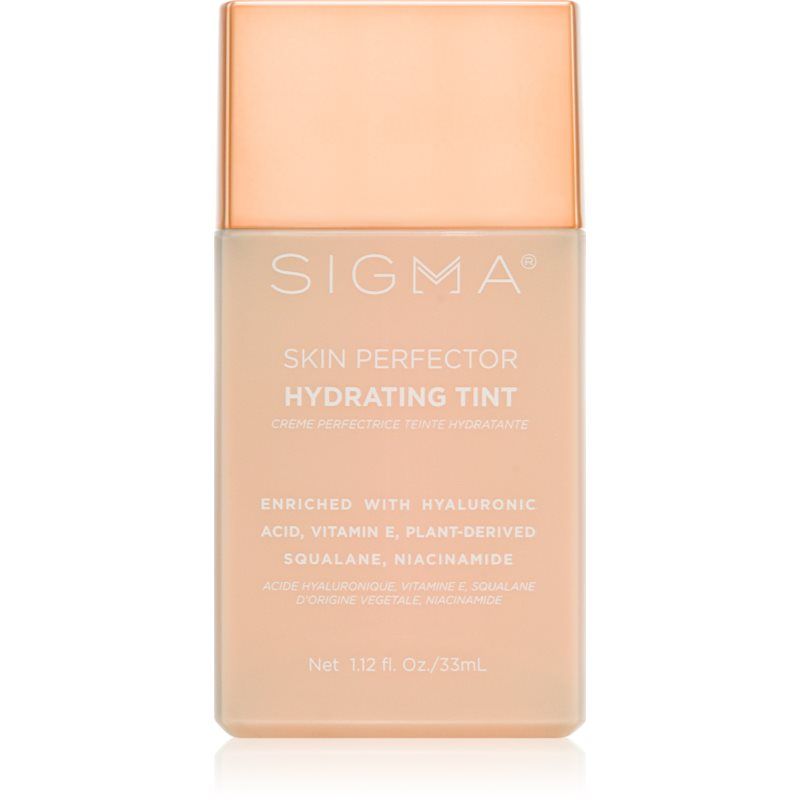 Sigma Beauty Skin Perfector - Hydraterende Skin Tint Foundation voor lichtgewicht, opbouwbare dekking, met hyaluronzuur, niacinamideserum en meer (1 eerlijke ivoortint, 31,8 g)