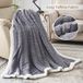 Goodivery ® Couverture double épaisseur extra douce en sherpa et flanelle, Gris, 130x150 cm