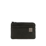 Adept MAX portemonnee zwart 11 x 7 x 1,5 cm leer, Blanco Y Gris, portemonnee