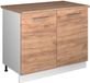 Vicco Wastafelkast Fame-Line, Goudkleurig Eiken/Wit, 100 cm