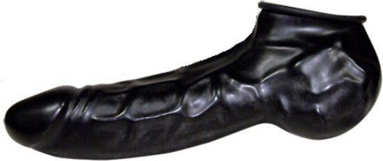 Latex Penis Sleeve - Zwart - Verlengend
