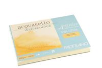 Honsell Fabriano Artistico Acquarello aquarelverf, natuurwit, fijnkorrel, koudgeperst, 12,5 x 18 cm, 25 vellen 300 g/m², hoogwaardig kunstenaarskarton, blok 4-zijdig gelijmd, veganistisch