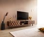 DELIFE Lowboard Fevo acacia brown 200 cm 2 doors L-legs