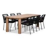 BUITEN living Laredo/Seville Zwart Dining Tuinset
