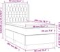 vidaXL Boxspringbed met matras en LED-verlichting, donkerbruin, 90x200 cm, stof