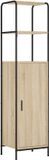 vidaXL Highboard Sonoma Eiken 40 x 33 x 161 cm Bewerkt hout