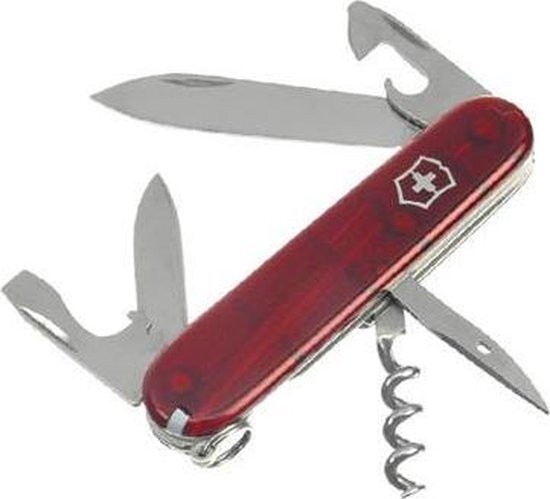 Victorinox Spartan Zakmes 12 Functies Transparant Rood