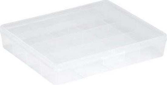 Sunware Q-line Opbergdoos - 16 Vaks - Transparant - 29,5 x 24,5 x 5,5 cm