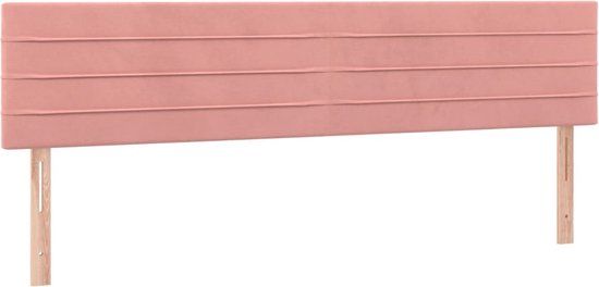 vidaXL Hoofdbord 160x5x78/88 cm fluweel roze