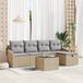 vidaXL Bank loungeset 2-zits Beige Polyrattan