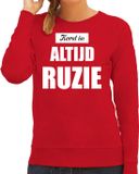 Bellatio Decorations Shoppartners Bv Rode foute Kersttrui / sweater - Kerst is altijd ruzie - dames - Kerstkleding / Christmas outfit L