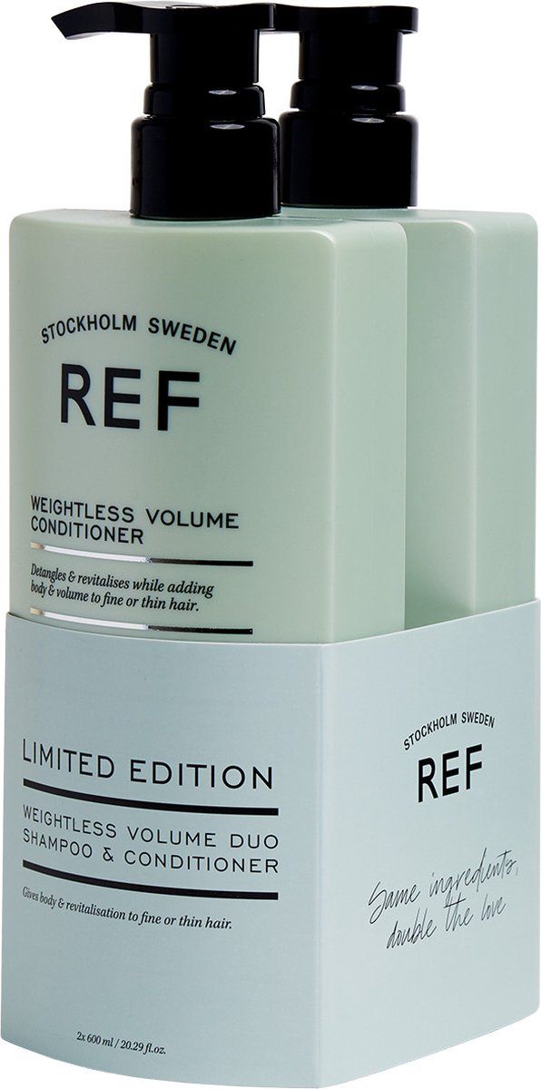 REF Stockholm Weightless Volume Duo Shampoo + Conditioner - 2x600ml - For Fine Hair