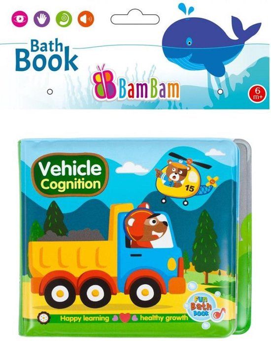 Bam Bam - Babyboekje - ontdek de voertuigen - vanaf 6 maand - Plastic - CE