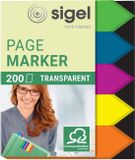 Sigel indexeringsstrookjes 45x12 - pijlmotief - 5 kleuren - folie - index tabs - SI-HN613