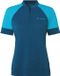 VAUDE Altissimo Q-Zip Shirt, Fietsshirt, Dames Bike-Sports T-Shirt, Korte mouw, Polyester/Wol, Shore blue, Maat 38
