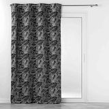 douceur d'intérieur Gordijn met ogen, 140 x 260 cm, zwart, jacquard, floriss