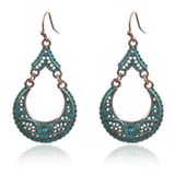 Deja Jewels Lookinggoodtoday Dames oorbellen oorhangers groen met goud druppelvormig