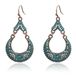 Deja Jewels Lookinggoodtoday Dames oorbellen oorhangers groen met goud druppelvormig