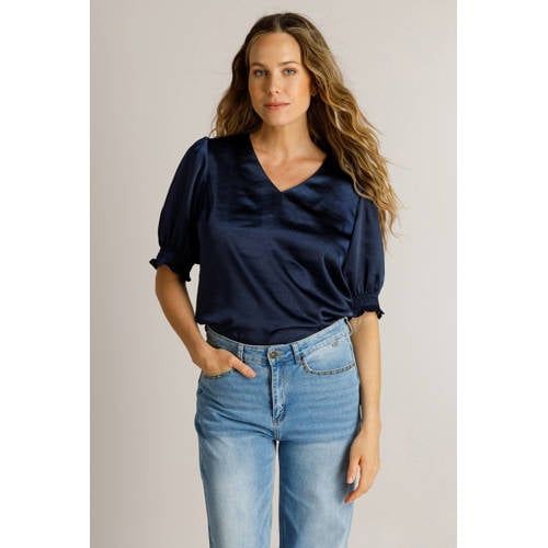 Ivy Beau blousetop - donkerblauw