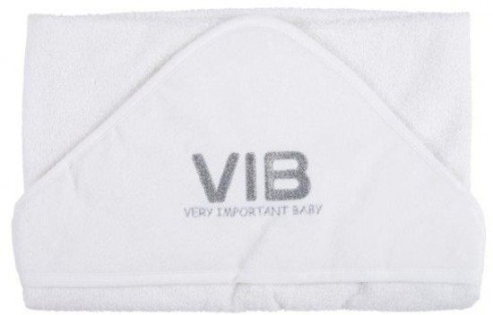 VIB Badcape - Wit - Gewafeld Luxe velours badcape wit