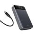 Allity Powerbank 19200 mAh 130W – USB-C PD & QC snellader voor laptop, mobiele telefoon & tablet – aluminium behuizing, LCD-display, compact, incl. 100W kabel – grijs Power Bank