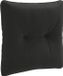 vidaXL Coussin de dossier PUTTEN 100% Polyester Noir 40 x 40 x 10 cm
