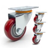 Wielenset – Stille, Niet-Afgevende Zwenkwielen Van Polyurethaan, Hoog Draagvermogen, Corrosiebestendig, 360° Draaibaar, Ideaal Voor Trolleys, Schappen, Werkbanken En Apparatuur (100 Mm, 4)