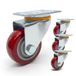 Wielenset – Stille, Niet-Afgevende Zwenkwielen Van Polyurethaan, Hoog Draagvermogen, Corrosiebestendig, 360° Draaibaar, Ideaal Voor Trolleys, Schappen, Werkbanken En Apparatuur (100 Mm, 4)
