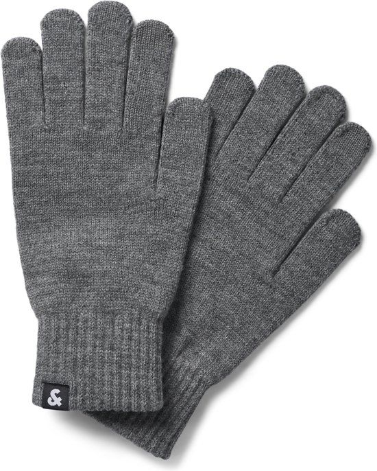 JACK & JONES JACBARRY Knitted Gloves - Grey Melange - ONE SIZE