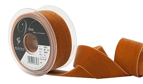 Berisfords Fluwelen lint, koper, 4 x 3,4 x 4 inch