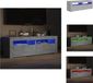 vidaXL meuble TV avec éclairage LED, gris béton, 120x35x40 cm